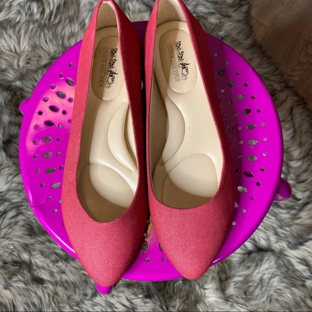Coach and Four Reddish‎ glitter loafers Flats shoes